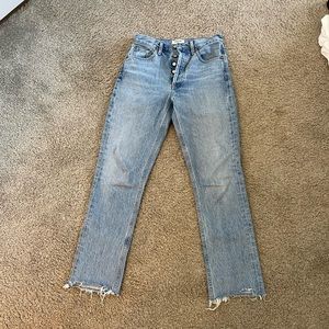 AGOLDE Riley high rise straight crop jeans